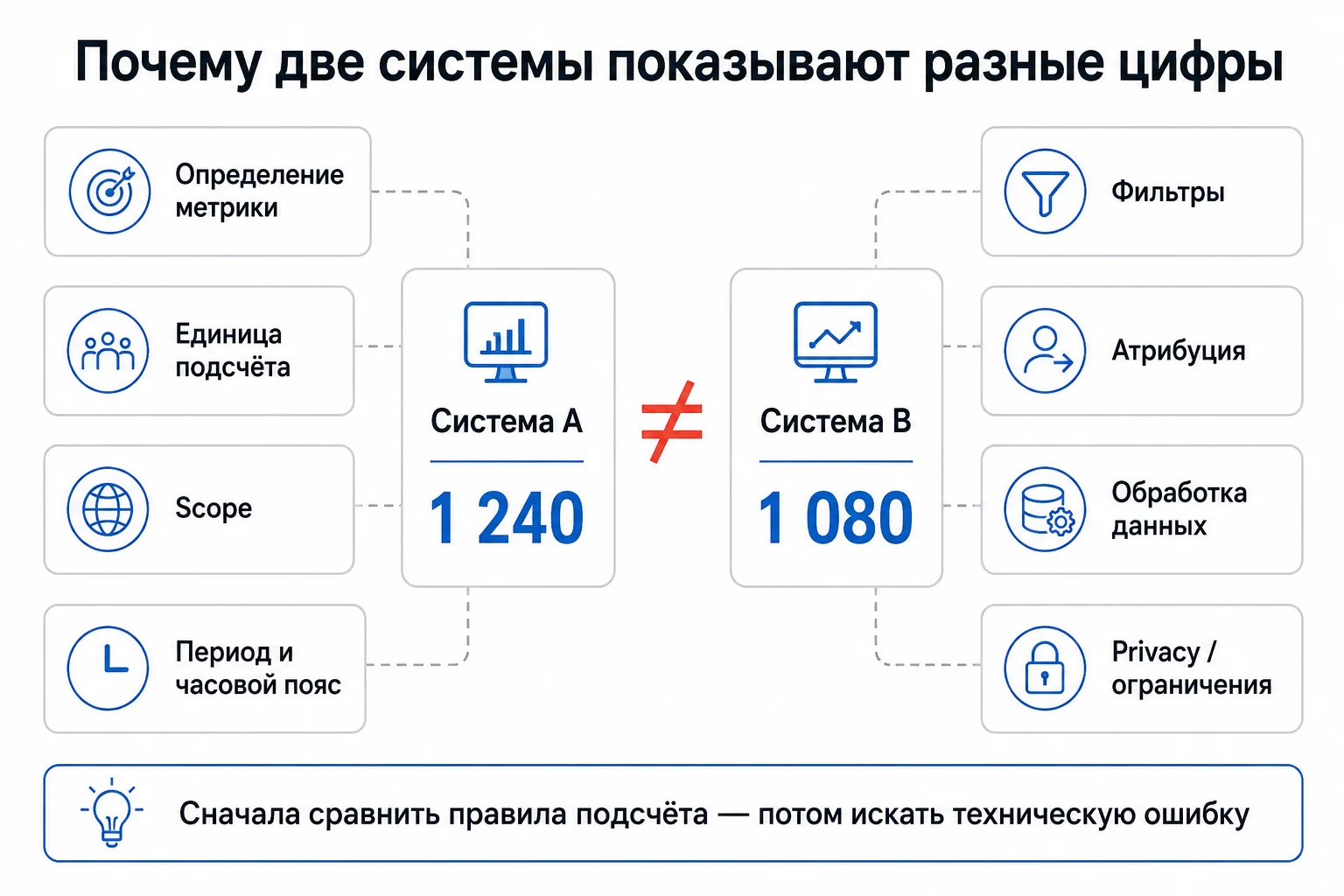 Классификация расхождений аналитических данных