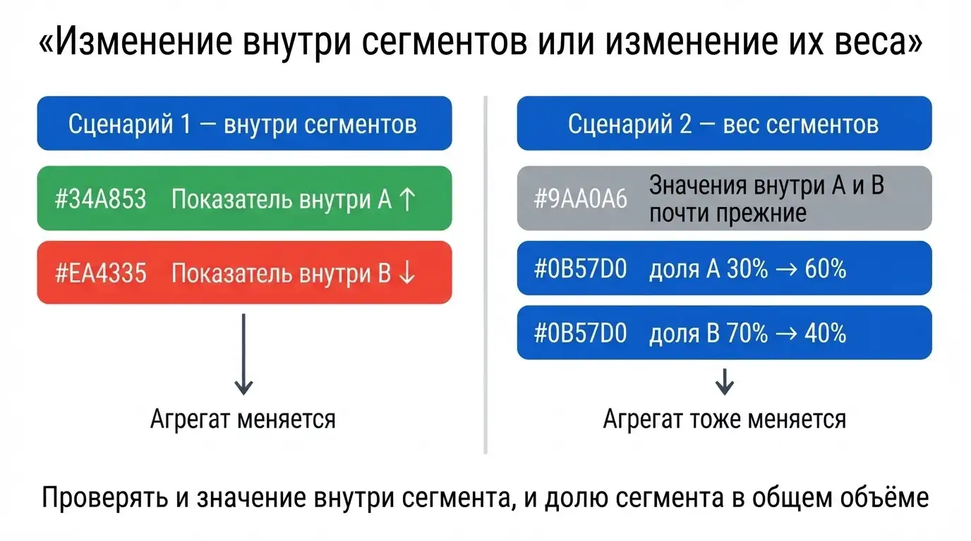 Значение и вес сегментов